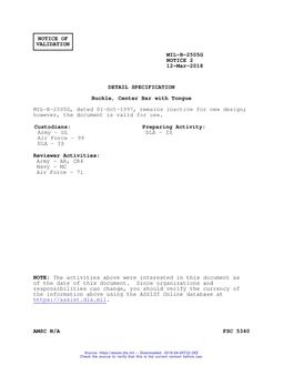 MIL MIL-B-2505G Notice 2 - Validation 1 PDF