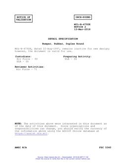 MIL MIL-B-4792E Notice 2 - Validation 1 PDF
