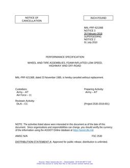 MIL MIL-PRF-62136B Notice 3 - Cancellation PDF